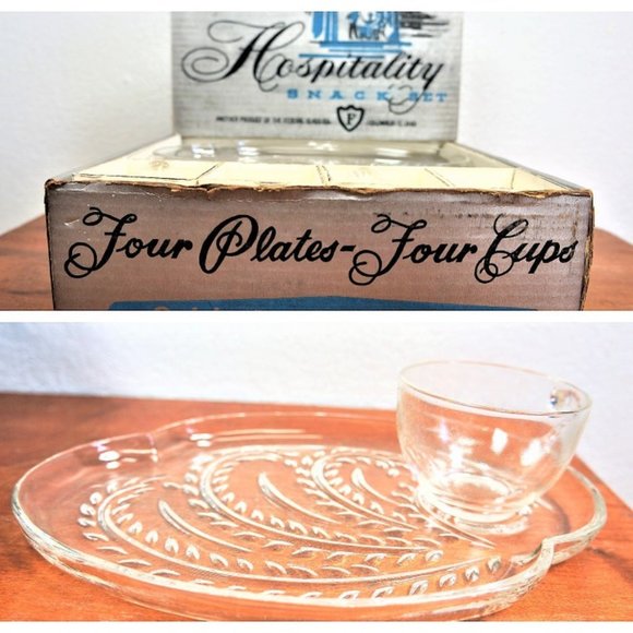 Set 2 Cannot Combine Shipping - Holiday Snack Plate Sets - Vintage Desert Plates - Picture 1 of 4